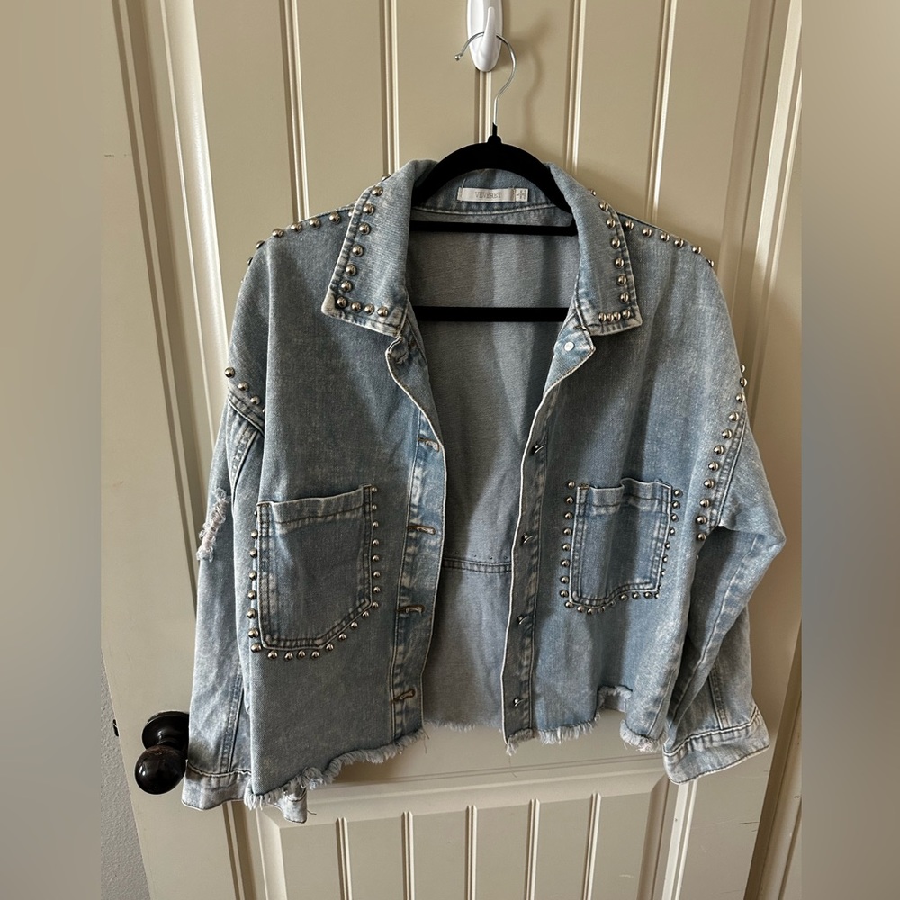 Studded denim jacket